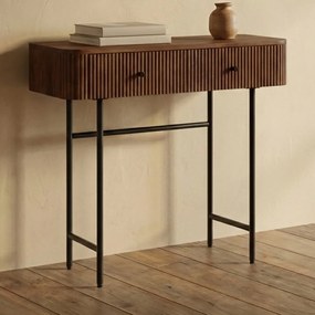 Haltafel Ribbel Hout 80 Cm - 80 X 35cm.
