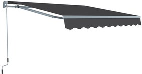Grijze terraszonwering 395 x 300 cm Garden Point
