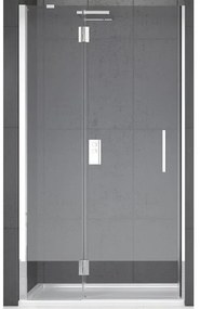 Novellini Louvre G draaideur voor nis 108/111x195cm links mat chroom/helder LOUVNG110LS1B