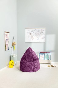 Kinder Zitzak BeanBag Fluffy L - Aubergine