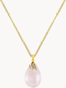 Goudkleurige ketting Neo met rozenkwarts