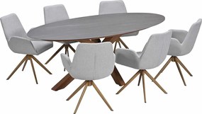 Garden Impressions Amalia tuinset draaibaar 7-delig - Scot tuintafel 230x115 cm