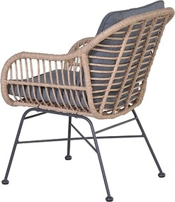 Garden Impressions Lucas tuinset 5-delig bruin - Rimini tuintafel 80x80 cm