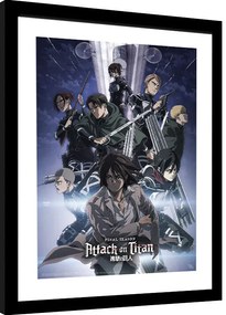 Ingelijste poster Attack on Titan - S4 key art 2