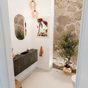 Mondiaz Joya DLux 100cm toiletmeubel shadow met wastafel faye midden 1 kraangat lava