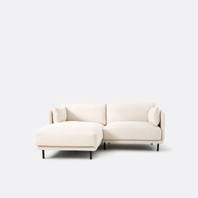 Compacte hoekbank links, fijne badstof, Victor