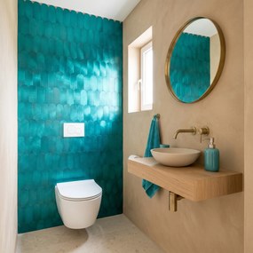 Zelfklevende Mozaïektegels Metaal | Arch Turquoise | 28,8×29,8 cm | Keuken, Bad &amp; WC