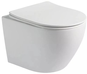 Lambini Design Kala hangend randloos toilet met softclose zitting wit mat