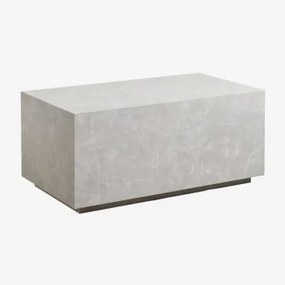 Rechthoekige Mdf Salontafel (90x50 Cm) Aria Wit Marmer - Sklum