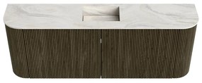 Mondiaz Joya DLux 115cm toiletmeubel ronding links/rechts shadow met wastafel faye midden 1 kraangat ostra
