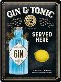 Metalen bord Gin & Tonic