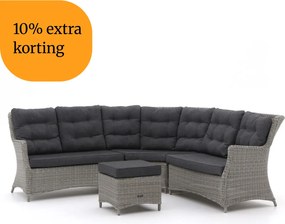 + 10% kassakorting | Hoek loungeset Intenso | 5 personen | Loungeset Grijs | Hoekbank Wicker (vlechtwerk) | 250x250cm | Kees Smit Tuinmeubelen