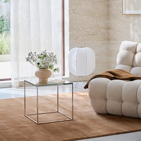 Bijzettafel van verchroomd metaal, MAHAUT