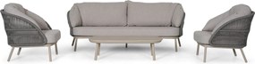 Stoel en Bank Loungeset 5 personen Rope Zand/Beige  Santika Furniture Santika