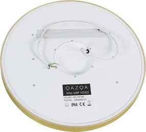 Badkamerspiegel goud 50 cm incl. LED 3-staps dimbaar met touch rond - Miral