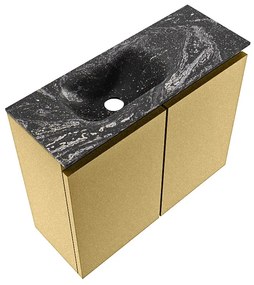 Mondiaz Ture DLux toiletmeubel 60cm oro met wastafel lava links met kraangat