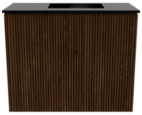 Mondiaz Joya 50cm toiletmeubel walnut met wastafel faye rechts zonder kraangat urban