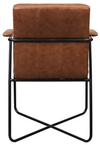 Eetkamerstoel - Henry - lederlook Soft cognac