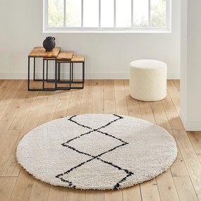 Rond vloerkleed in berber stijl, Mia