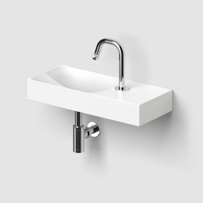 Clou Vale keramische fontein 45cm met kraangat rechts wit mat