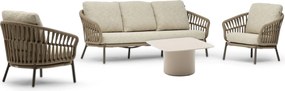 Stoel en Bank Loungeset 5 personen Rope Zand/Beige Coco Elara/Ronda