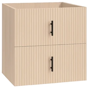 Muebles Raya onderkast ribbelfront 60cm met 2 softclose lades naturel eiken