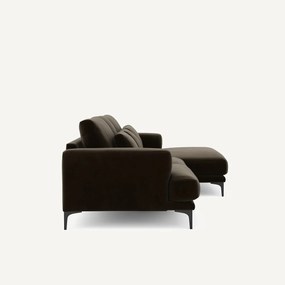 XL hoekbank rechts in fluweel, MARSILE