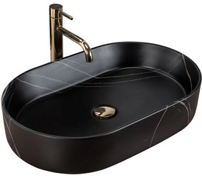 Opzetwastafel Rea Nadia Stone Black Matt