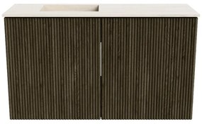 Mondiaz Joya DLux 70cm toiletmeubel shadow met wastafel faye links 1 kraangat meli