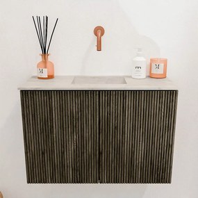 Mondiaz Joya DLux 60cm toiletmeubel shadow met wastafel faye midden zonder kraangat ostra