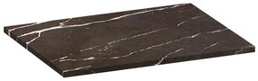 BRAUER Artificial Marble Wastafelblad - 60x46x2 - Zonder kraangat - composiet - Copper Brown TB-AM60CB