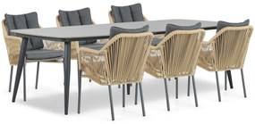 Tuinset 6 personen 240 cm Aluminium/rope Taupe Lifestyle Garden Furniture Marbella/Vienna