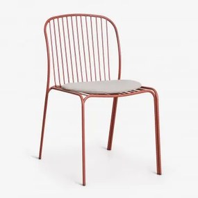 Anerina Tuinstoel Van Staal Terracota & Licht Taupe Grijs - Sklum