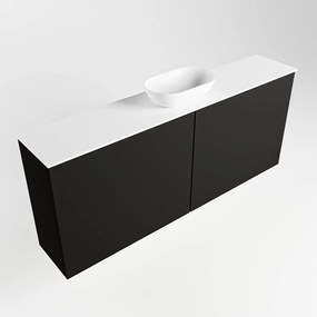 Mondiaz Fowy toiletmeubel 120cm urban met witte waskom midden en kraangat