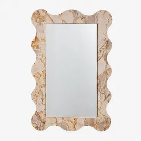 Rechthoekige Wandspiegel Van Bayaibe Marmer 60 X 90 Cm & Beige Marmer Panther - Sklum
