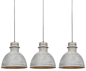 Set van 3 Landelijke hanglampen grijs - Dory Modern E27 rond Binnenverlichting Lamp