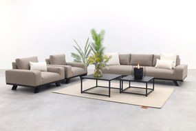 Barcelona/Royalty Sunbrella stoel-bank loungeset - Taupe - 5-delig