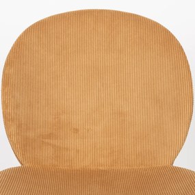 Zuiver Bonnet Ribstof Kuipstoel Okergeel