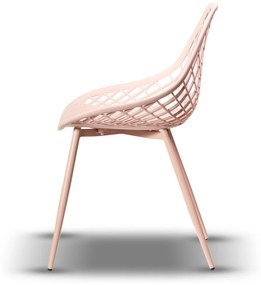 CHICO stoel roze - modern, opengewerkt, voor keuken / tuin / café