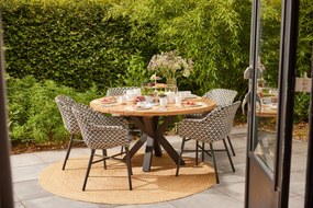 Hartman Delphine dining tuinstoel - Zwart/Wit
