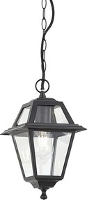 Klassieke buiten hanglamp zwart IP44 - Berta