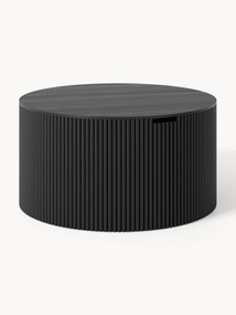 Ronde houten salontafel Nele met opbergruimte