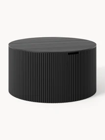 Ronde houten salontafel Nele met opbergruimte
