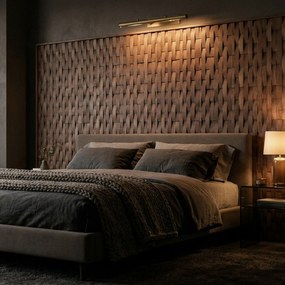 3D Houten Wandpaneel | Walnoot Deep Dusk | 30×30 cm | Wanddecoratie