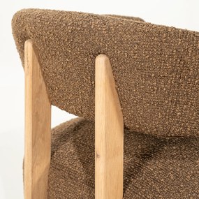 Armleuningstoel Boucle Bruin