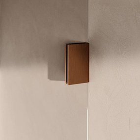 Brauer Void profielloze inloopdouche 90cm met 40cm zijwand koper geborsteld PVD
