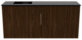 Mondiaz Joya 90cm toiletmeubel walnut met wastafel faye links 1 kraangat urban