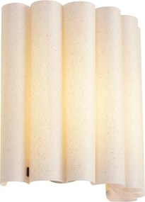 Japandi wandlamp beige met linnen 26cm - Scallop