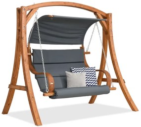 Houten schommelbank Bali Garden Point grijs