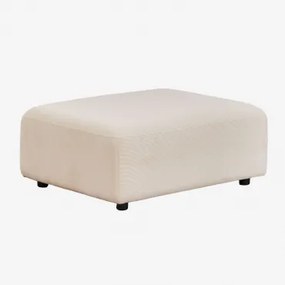 Gestoffeerde Poef Fogler Corduroy Beige – Linnen - Sklum